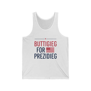 "Buttigieg for Prezidieg!" Jersey Tank - mayor-pete