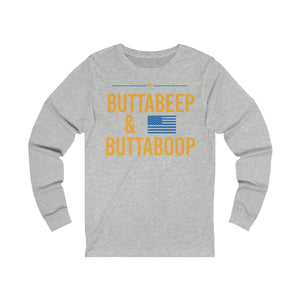 "Buttabeep & Buttaboop" - Unisex Jersey Long Sleeve Tee - mayor-pete