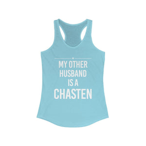 "My Other Husband is a Chasten" - Women's Ideal Racerback Tank - mayor-pete