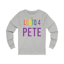 Load image into Gallery viewer, LGBTQ 4 for Pete -  Unisex Jersey Long Sleeve Tee - mayor-pete