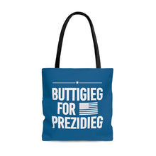 Load image into Gallery viewer, &quot;Buttigieg for Prezidieg&quot; - River Blue - Tote Bag