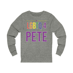 LGBTQ 4 for Pete -  Unisex Jersey Long Sleeve Tee - mayor-pete