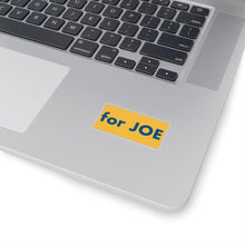 Load image into Gallery viewer, &quot;for JOE&quot; add-on Stickers - River Blue on Heartland Yellow background