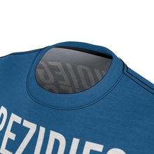 Load image into Gallery viewer, &quot;Prezidieg all over&quot; - River Blue - Cut &amp; Sew Tee