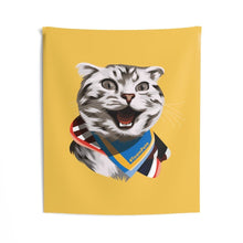 Load image into Gallery viewer, Happy Excited Cat - #TeamPete - Wall Tapestries
