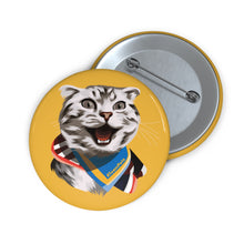 Load image into Gallery viewer, Happy Excited Cat - #TeamPete - Buttons