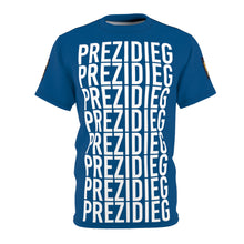 Load image into Gallery viewer, &quot;Prezidieg all over&quot; - River Blue - Cut &amp; Sew Tee