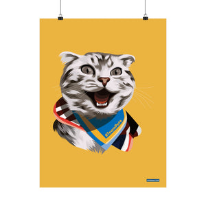 Happy Excited Cat Poster