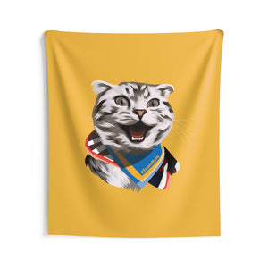 Happy Excited Cat - #TeamPete - Wall Tapestries