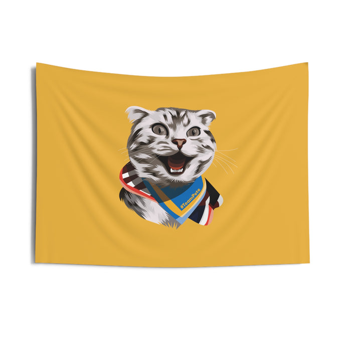 Happy Excited Cat - #TeamPete - Wall Tapestries