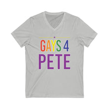 Load image into Gallery viewer, Gays 4 Pete Unisex Jersey Short Sleeve V-Neck Tee