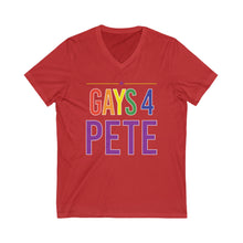 Load image into Gallery viewer, Gays 4 Pete Unisex Jersey Short Sleeve V-Neck Tee