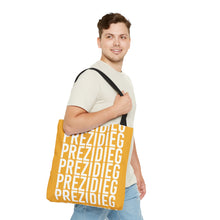 Load image into Gallery viewer, &quot;Prezidieg all over&quot; - Heartland Yellow - Tote Bag