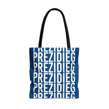 Load image into Gallery viewer, &quot;Prezidieg all over&quot; - River Blue - Tote Bag