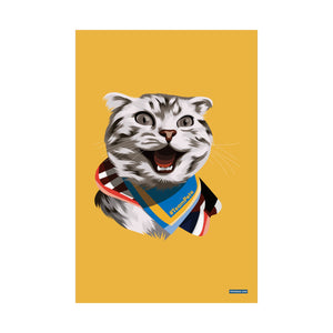 Happy Excited Cat Poster