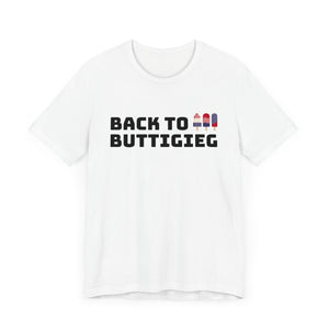 Back to Buttigieg! Unisex Jersey Short Sleeve Tee