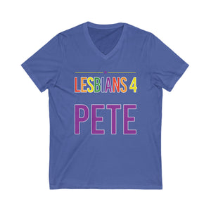 Lesbians 4 Pete Unisex Jersey Short Sleeve V-Neck Tee