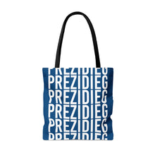 Load image into Gallery viewer, &quot;Prezidieg all over&quot; - River Blue - Tote Bag