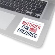 Load image into Gallery viewer, Buttigieg for Prezidieg! Square Stickers