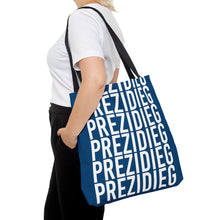 Load image into Gallery viewer, &quot;Prezidieg all over&quot; - River Blue - Tote Bag