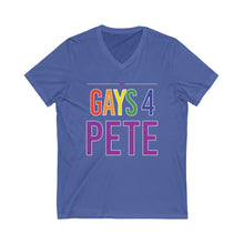 Load image into Gallery viewer, Gays 4 Pete Unisex Jersey Short Sleeve V-Neck Tee