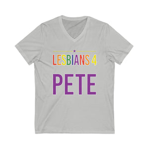 Lesbians 4 Pete Unisex Jersey Short Sleeve V-Neck Tee