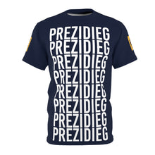 Load image into Gallery viewer, &quot;Prezidieg all over&quot; - Strato Blue - Cut &amp; Sew Tee