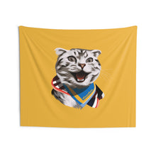 Load image into Gallery viewer, Happy Excited Cat - #TeamPete - Wall Tapestries