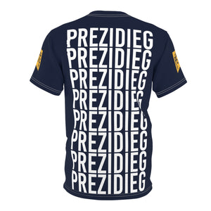 "Prezidieg all over" - Strato Blue - Cut & Sew Tee