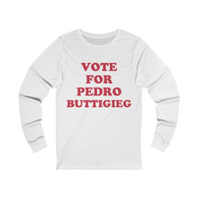 Load image into Gallery viewer, &quot;Vote for Pedro Buttigieg&quot; - Unisex Jersey Long Sleeve Tee - mayor-pete