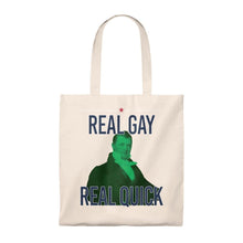 Load image into Gallery viewer, &quot;Real gay Real Quick&quot;  James Buchanan for Pete -  Tote Bag - Vintage - mayor-pete