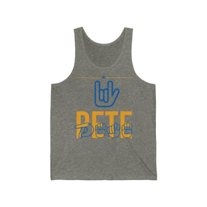 Love Pete ASL Jersey Tank - mayor-pete