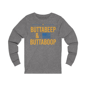 "Buttabeep & Buttaboop" - Unisex Jersey Long Sleeve Tee - mayor-pete