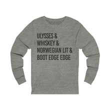 Load image into Gallery viewer, &quot;ULYSSES &amp; WHISKEY&quot; - Unisex Jersey Long Sleeve Tee - mayor-pete