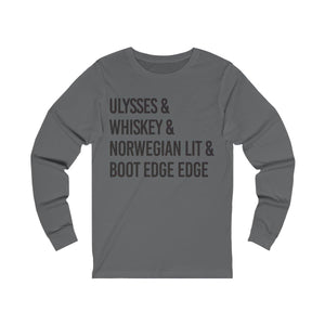 "ULYSSES & WHISKEY" - Unisex Jersey Long Sleeve Tee - mayor-pete