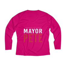 Load image into Gallery viewer, Women&#39;s Long Sleeve Performance V-neck Tee - mayor-pete