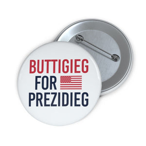 Buttigieg for Prezidieg! "Calm Blue" Pin Buttons - mayor-pete