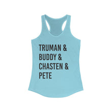 Load image into Gallery viewer, &quot;Truman &amp; Buddy&quot; - Women&#39;s Ideal Racerback Tank - mayor-pete