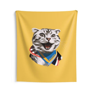 Happy Excited Cat - #TeamPete - Wall Tapestries