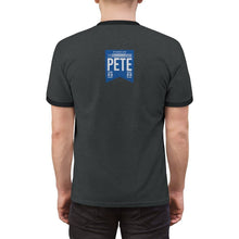 Load image into Gallery viewer, Buttigieg Batman - Pete Tag - Unisex Ringer Tee