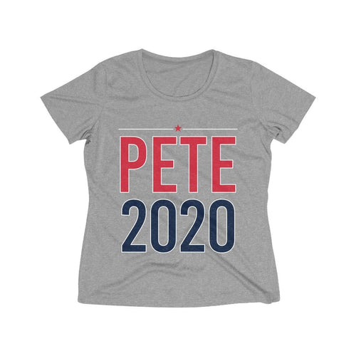 Pete 2020 Women's Heather Wicking Tee - mayor-pete