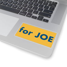 Load image into Gallery viewer, &quot;for JOE&quot; add-on Stickers - River Blue on Heartland Yellow background