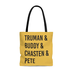 "Truman & Buddy" - Heartland Yellow" Tote Bag
