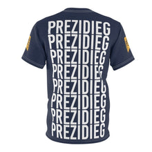 Load image into Gallery viewer, &quot;Prezidieg all over&quot; - Strato Blue - Cut &amp; Sew Tee