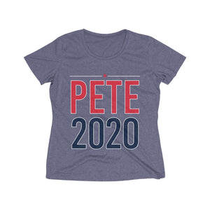 Pete 2020 Women's Heather Wicking Tee - mayor-pete
