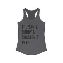 Load image into Gallery viewer, &quot;Truman &amp; Buddy&quot; - Women&#39;s Ideal Racerback Tank - mayor-pete