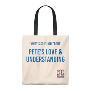 "Pete's Love & Understanding" -  Tote Bag - Vintage - mayor-pete